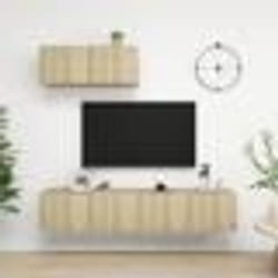 vidaXL Meubles TV 3 pcs Chêne sonoma Bois d'ingénierie - TU