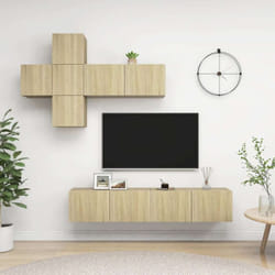 Ensemble De Meuble Tv 7 Pcs Chêne Sonoma Bois D'Ingénierie Vidaxl
