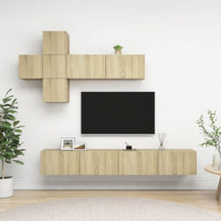Ensemble De Meubles Tv 7 Pcs Chêne Sonoma Bois D'Ingénierie Vidaxl