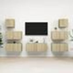 vidaXL Ensemble de meuble TV 7 pcs Chêne sonoma Bois d'ingénierie - TU