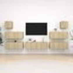 vidaXL Ensemble de meuble TV 7 pcs Chêne sonoma Bois d'ingénierie - TU