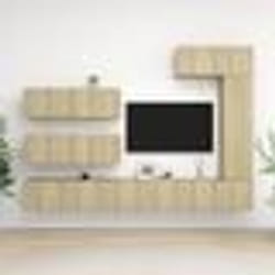 vidaXL Ensemble de meuble TV 7 pcs Chêne sonoma Bois d'ingénierie