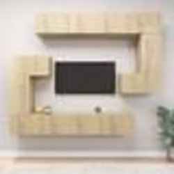 vidaXL Ensemble de meubles TV 8 pcs Chêne sonoma Bois d'ingénierie - TU