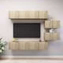vidaXL Ensemble de meuble TV 6 pcs Chêne sonoma Bois d'ingénierie - TU