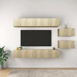 vidaXL Meubles TV Chêne Sonoma 8 Pcs
