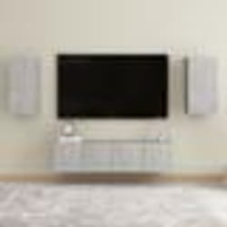 vidaXL Ensemble de meubles TV 4 pcs Gris béton Bois d'ingénierie