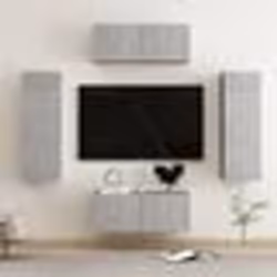 vidaXL Ensemble de meubles TV 4 pcs Gris béton Bois d'ingénierie - TU