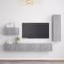 vidaXL Ensemble de meubles TV 4 pcs Gris béton Bois d'ingénierie