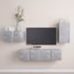 vidaXL Ensemble de meubles TV 4 pcs Gris béton Bois d'ingénierie - TU