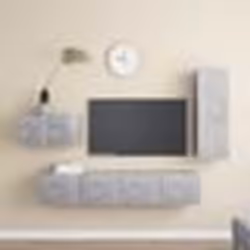 vidaXL Ensemble de meubles TV 4 pcs Gris béton Bois d'ingénierie - TU
