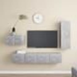 vidaXL Ensemble de meubles TV 4 pcs Gris béton Bois d'ingénierie - TU