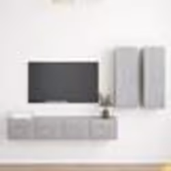 vidaXL Ensemble de meubles TV 4 pcs Gris béton Bois d'ingénierie - TU