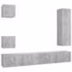 vidaXL Ensemble de meuble TV 5 pcs Gris béton Bois d'ingénierie