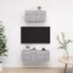 vidaXL Ensemble de meubles TV 2 pcs Gris béton Bois d'ingénierie