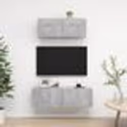 vidaXL Ensemble de meubles TV 2 pcs Gris béton Bois d'ingénierie - TU