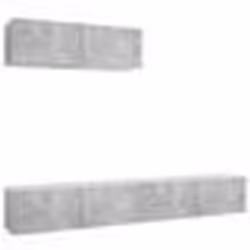 vidaXL Meubles TV 3 pcs Gris béton Bois d'ingénierie - TU