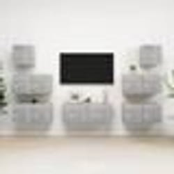 vidaXL Ensemble de meubles TV 7 pcs Gris béton Bois d'ingénierie