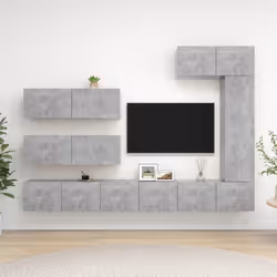 Ce meuble TV, doté d'un design moderne et d'un grand espace de rangement, devient un point de mire de votre salon. Cet ensemb ...