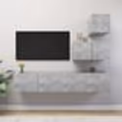 vidaXL Ensemble de meubles TV 4 pcs Gris béton Bois d'ingénierie - TU