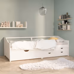 Ce lit de repos multifonctionnel en bois peut être utilisé comme canapé pendant la journée, ou comme lit la nuit pour offrir  ...