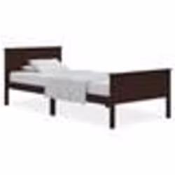 vidaXL Cadre de lit sans matelas marron foncé bois pin massif 90x200cm - 90 x 200 cm