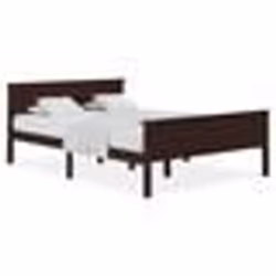 vidaXL Cadre de lit sans matelas marron foncé pin massif 140x200 cm - 140 x 200 cm