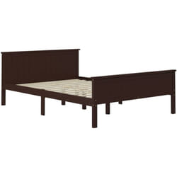vidaXL Cadre de lit sans matelas marron foncé pin massif 160x200 cm - 160 x 200 cm