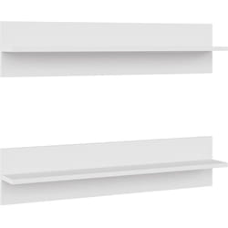 Vidaxl - tagères murales 2 pcs Blanc 80x11,5x18 cm bois d'ingénierie