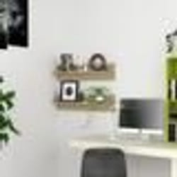 vidaXL Étagères murales 2 pcs Chêne sonoma 80x11,5x18 cm - TU