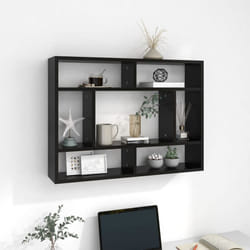Étagère murale Noir 75x16x55 cm Bois d'ingénierie vidaXL