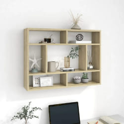 vidaXL Étagère murale Chêne sonoma 75x16x55 cm Bois d'ingénierie - TU