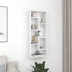 Vidaxl - tagère murale Blanc 36x16x90 cm Bois d'ingénierie