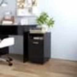 vidaXL Armoire latérale avec roues Noir 33x38x60 cm Bois d’ingénierie - TU