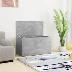 Vidaxl - Coffre de rangement Gris béton 84x42x46 cm Bois d'ingénierie
