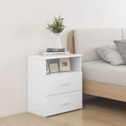VidaXL 803272 Table de nuit et table de chevet Blanc