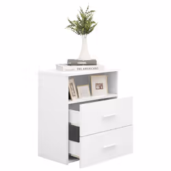 VidaXL 803273 Table de nuit et table de chevet Blanc