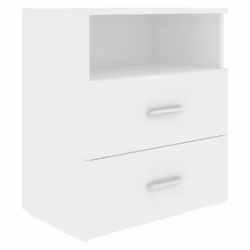 VidaXL 803273 Table de nuit et table de chevet Blanc - Vue supplémentaire 4