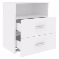 VidaXL 803273 Table de nuit et table de chevet Blanc - Vue supplémentaire 5
