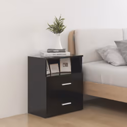 VidaXL 803274 Table de nuit et table de chevet Noir