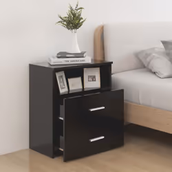 VidaXL 803274 Table de nuit et table de chevet Noir