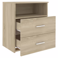VidaXL 803278 Table de nuit et table de chevet Chêne - Vue supplémentaire 5