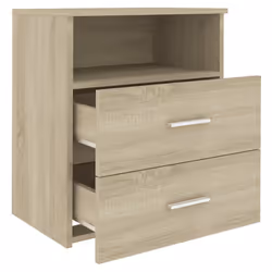 VidaXL 803279 Table de nuit et table de chevet Chêne - Vue supplémentaire 6