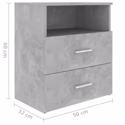 VidaXL 803280 Table de nuit et table de chevet Couleur du béton - Vue supplémentaire 8