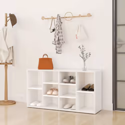vidaXL Banc à chaussures Blanc 103x30x54,5 cm Bois d’ingénierie - TU