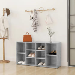 Vidaxl - Banc à chaussures Gris béton 103x30x54,5 cm Bois d'ingénierie