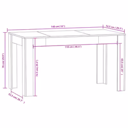 VidaXL 804203 table de cuisine et de salle à manger - Vue supplémentaire 5