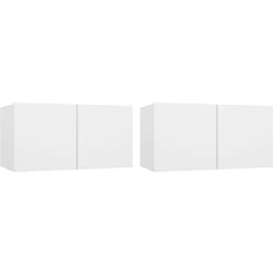 Vidaxl - Meubles tv suspendus 2 pcs Blanc 60x30x30 cm
