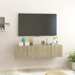 vidaXL Meubles TV suspendus 2 pcs Chêne sonoma 60x30x30 cm - TU