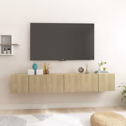 Cet ensemble de meuble TV suspendu au design épuré et moderne est le point de mire de votre salon. Cet ensemble de meuble Hif ...