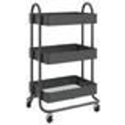 vidaXL Chariot à 3 niveaux Anthracite 43x34x79 cm Acier - TU